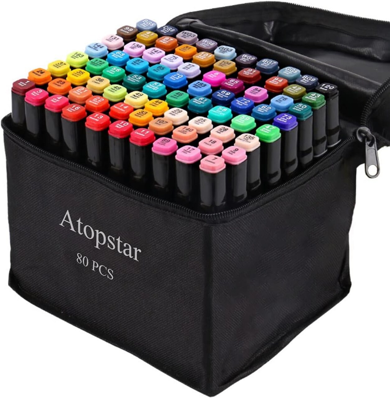 Perfect Boys Girls Students Adult Coloring Painting Supplies - 80 Colors Alcohol Markers Artist Drawing Art for Kids Dual Tip Adult Coloring Painting Supplies (80 Black Shell)